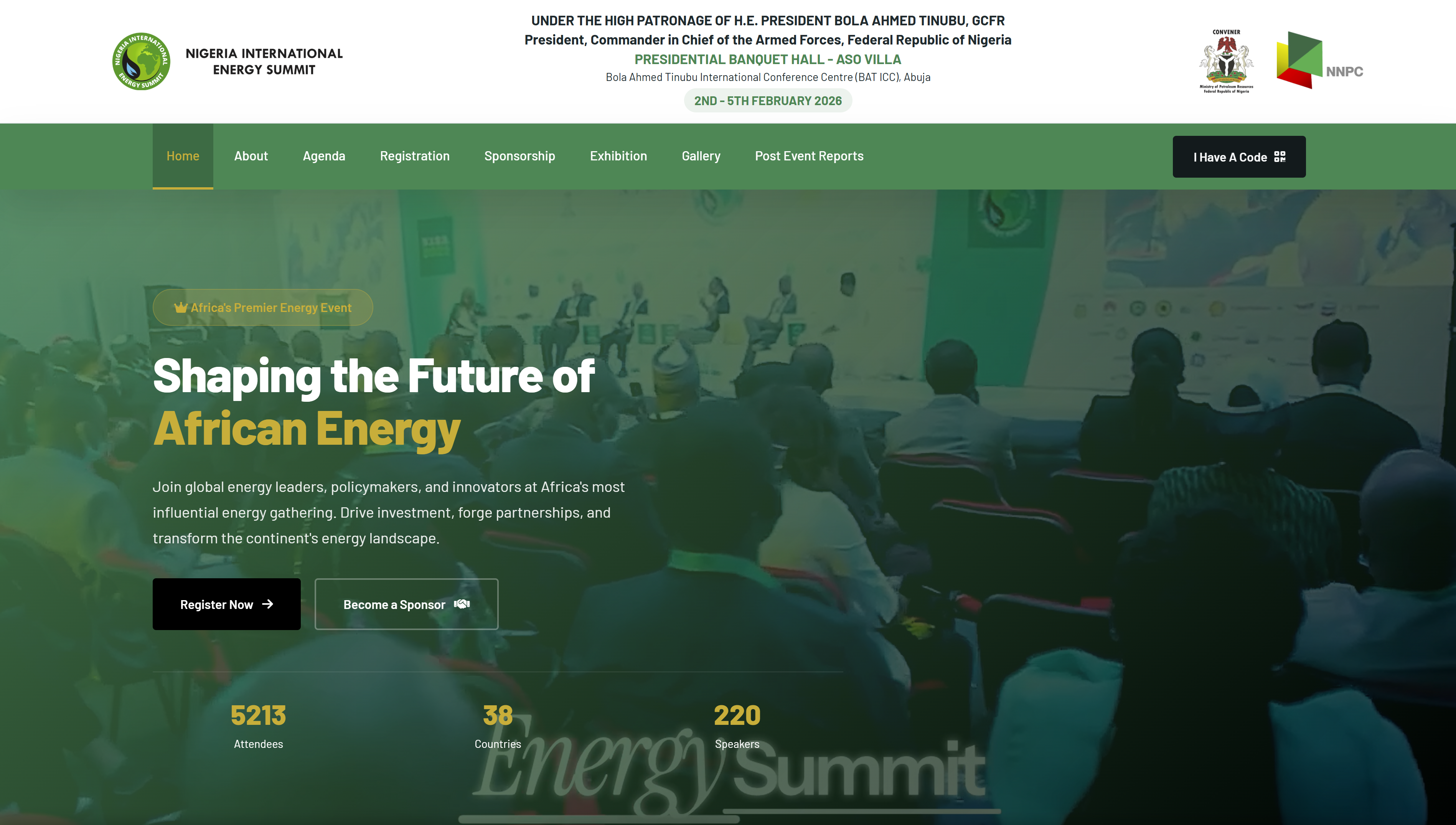 Nigeria International Energy Summit website preview